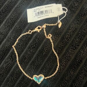 Kendra Scott Rose Gold Dichroic Ari Heart Bracelet